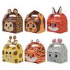 12/24PCS Safari Animal Party Favor Box Jungle Animal Treat Bag Goodie Candy Gift Box for Kids Baby Shower Party Supplies