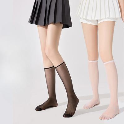 Moteriškos vasarinės plonos nesipūkuojančios šilkinės blauzdinės kojinės, itin plonos kūno spalvos pusilgio gražinančios kojinės, nematomos maskuojančios kristalinės kojinės