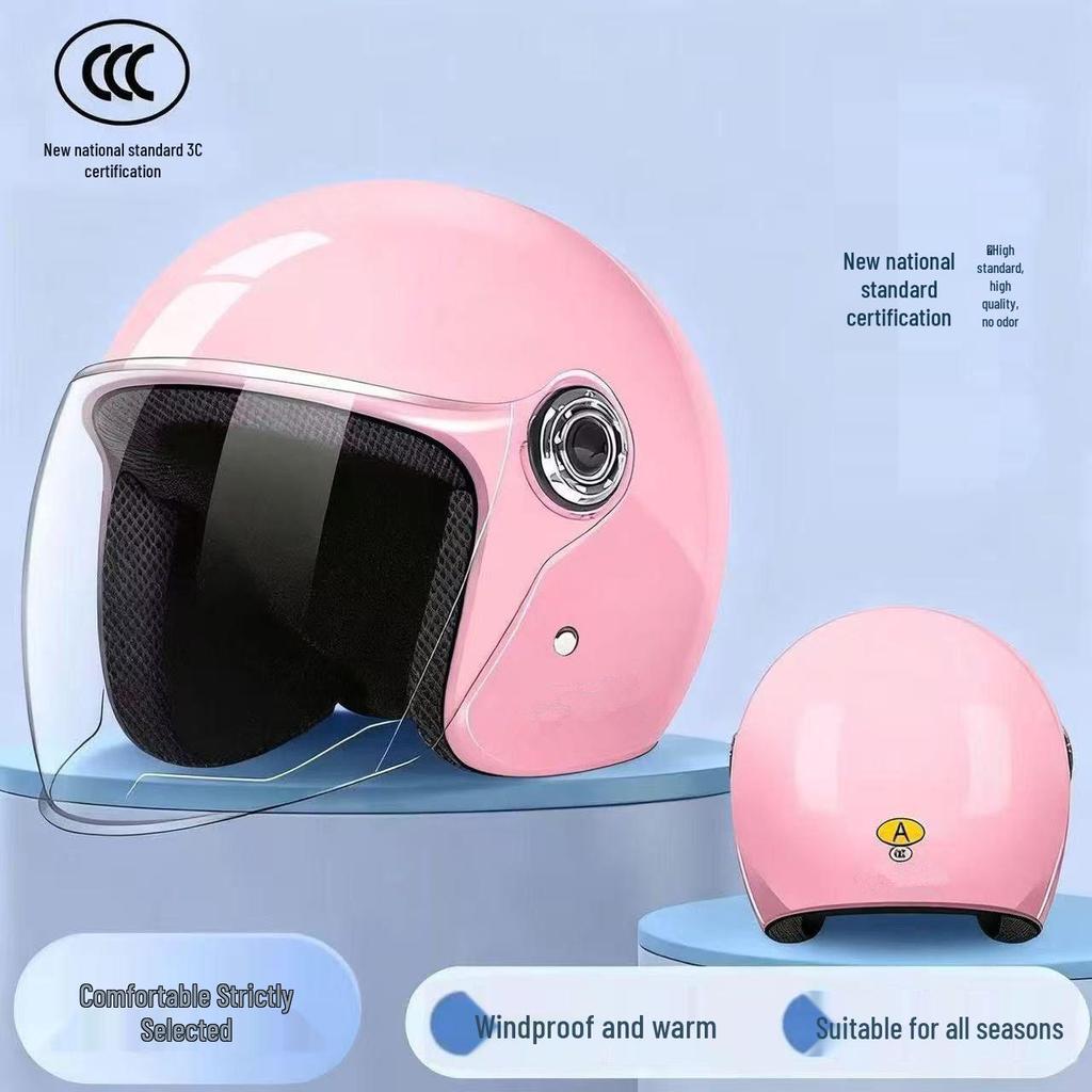 New 3C Certified Unisex Electric Vehicle Helmet: Autumn/Winter Model for Cold Protection and Warmth - Lightweight for Motorcycles