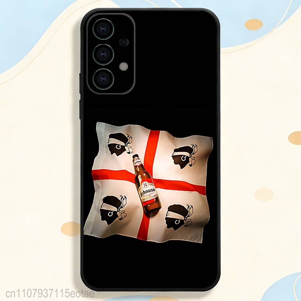 Flagge von Sardinien COOL Handyhülle Für Samsung S25,S26,S24,S21,S22,S23,S30,Ultra,S20,Plus,Fe,Lite,5G Schwarze Abdeckung