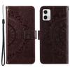 For Motorola Moto G73 5G Imprinted Mandala Flower Pattern Phone Case Wallet Stand Phone Cover Shell