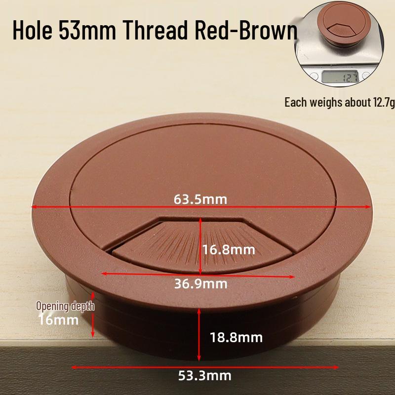 Diswei Desktop Cable Organizer Box, Round Plastic Wire Grommet for Office and Home Desk Management