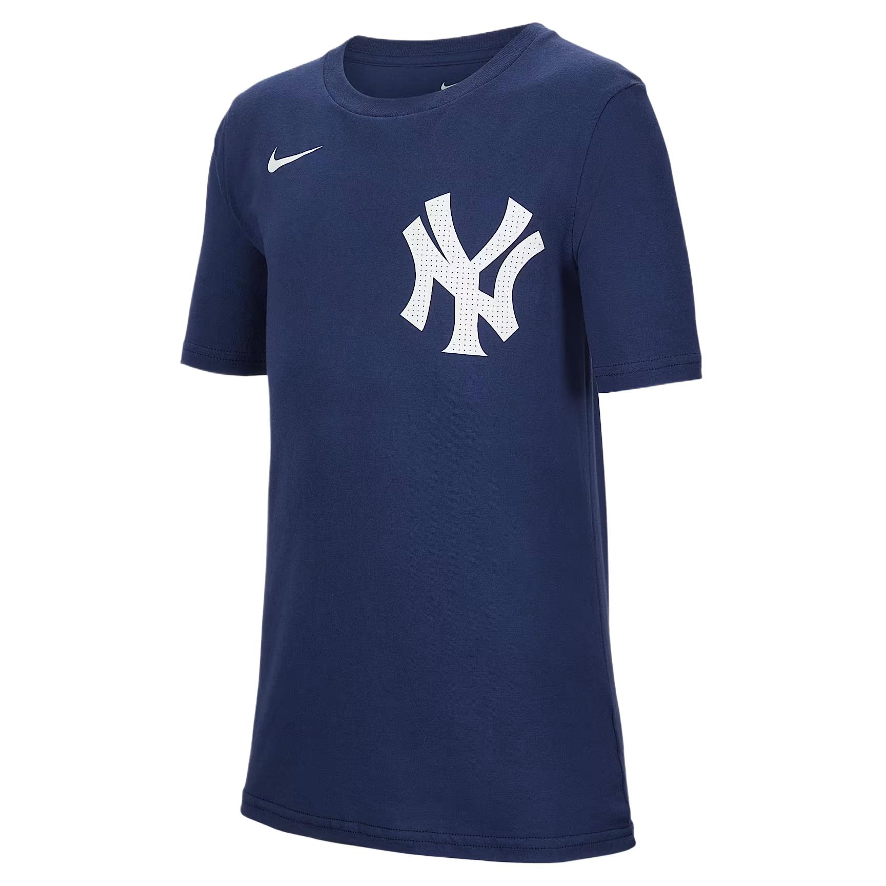 

Nike Коллаборация MLB Футболка New York Yankees SS25 Аарон Джадж Удобная Модная Простая Универсальная Короткий Рукав Детские Топы Темно-Синий II5451-410 XL