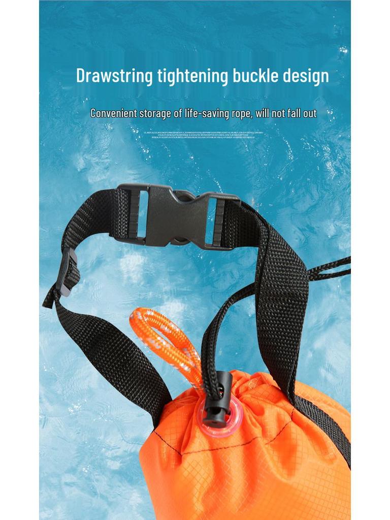 Water Rescue Lifesaving Rope with Floating Buoy and Throw Bag