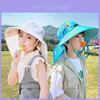 Children's Cartoon Fisherman Hat Summer Outdoor Sunshade Cap With Wide Brim 1132