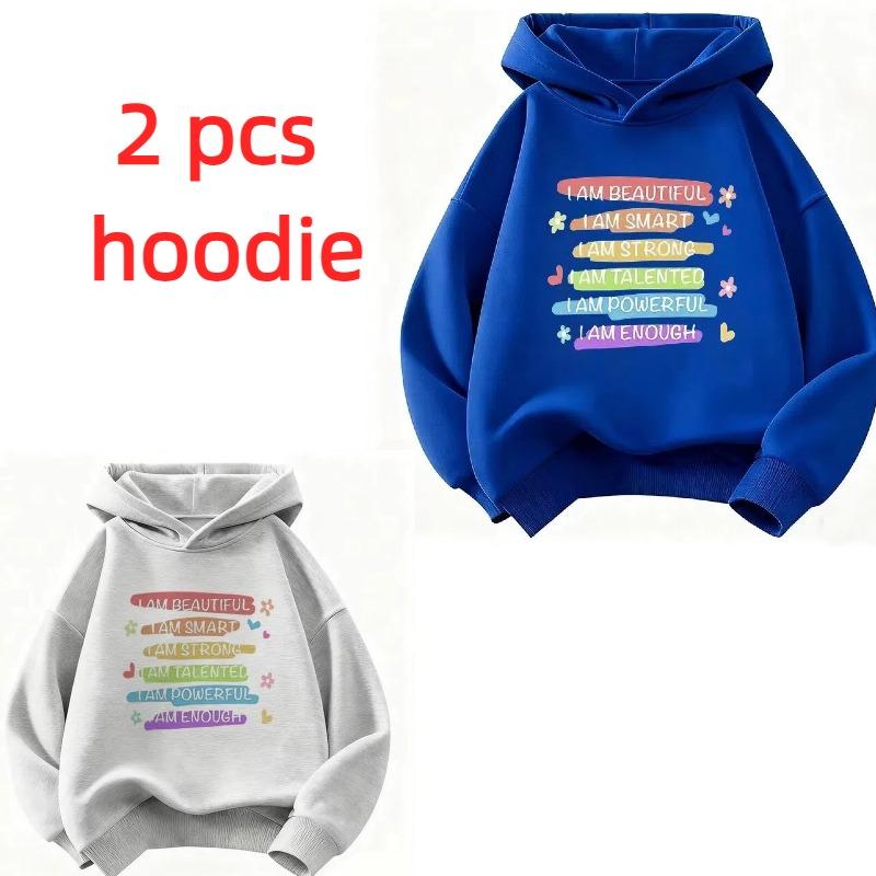 Spring Autumn Kids Hoodie Sweatshirt Lovely Fashion Letter Graphic Print Casual Boys and Girls' Daily Wear