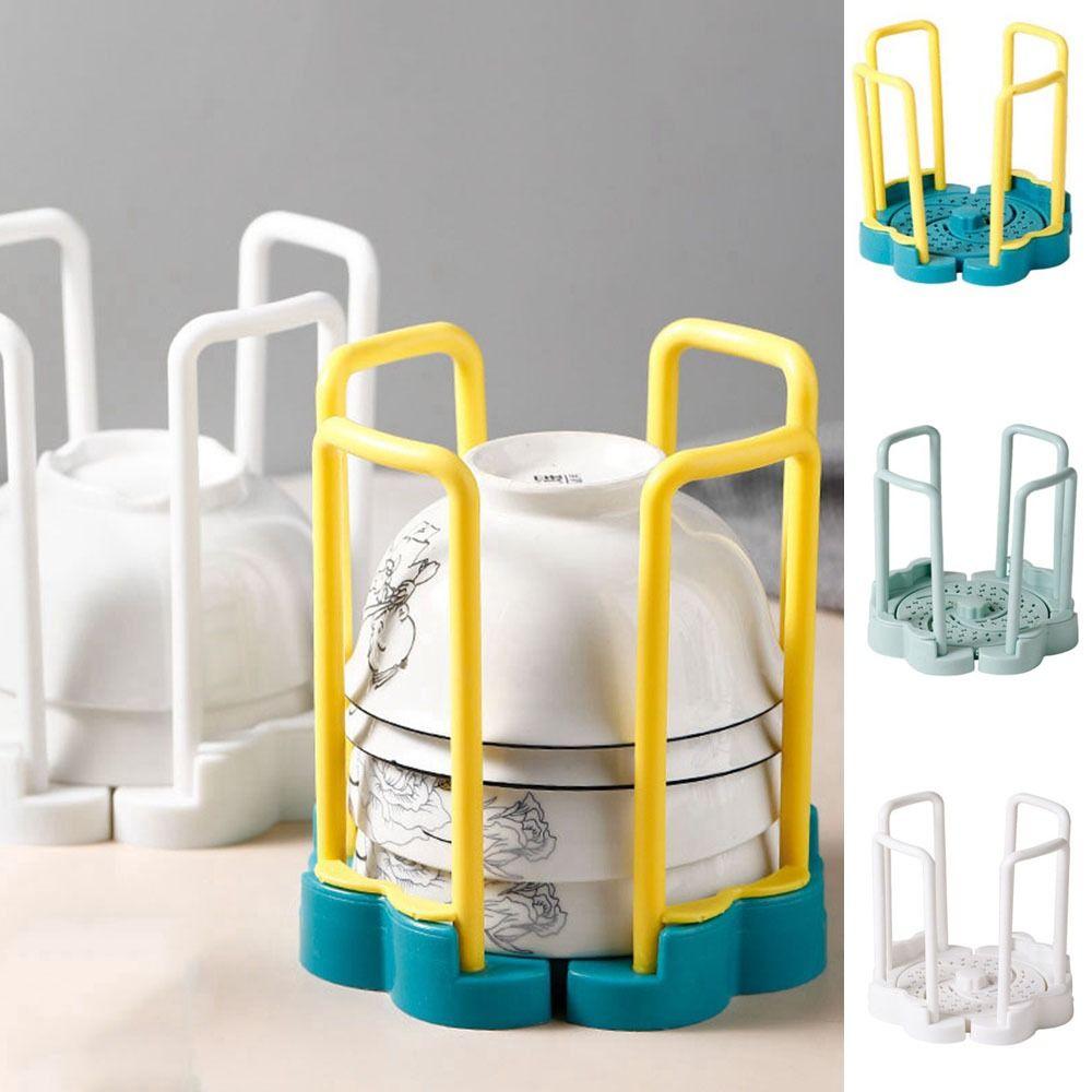 Одноярусная выдвижная сушилка для мисок стойка для хранения посуды вращающаяся сушилка для мисок настольная зелёный 546₽