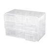 9 Grids Daily Contact Lens Organizer Disposable Contact Lens Dispenser Earrings Hairpins Storage Box Transparent