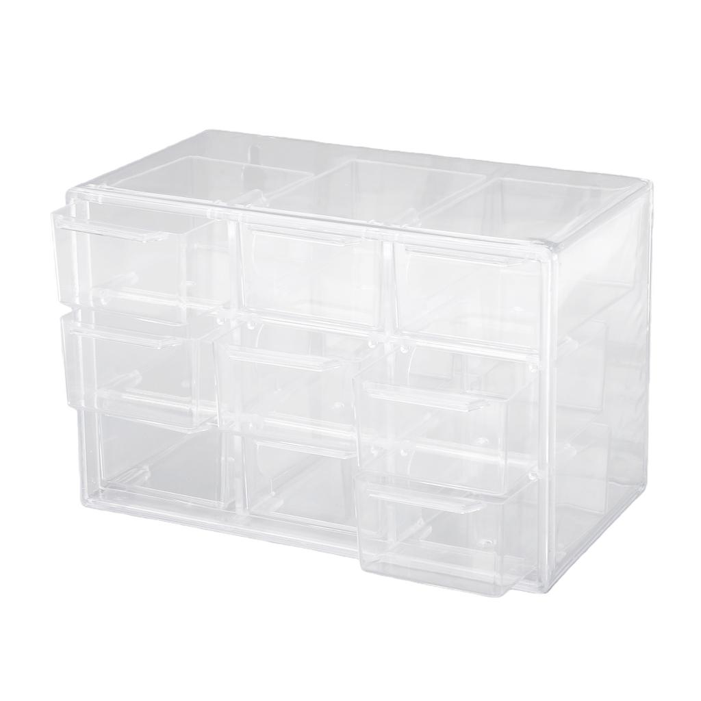 9 Grids Daily Contact Lens Organizer Disposable Contact Lens Dispenser Earrings Hairpins Storage Box Transparent