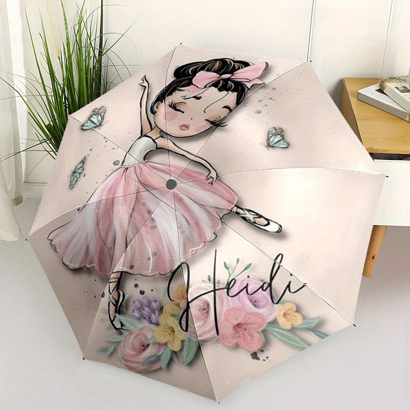 

Heidi - A Folding Umbrella with 8 Iron Ribs and a Plastic Handle, Automatic Opening and Closing, Windproof and Portable for, Suitable for Sh