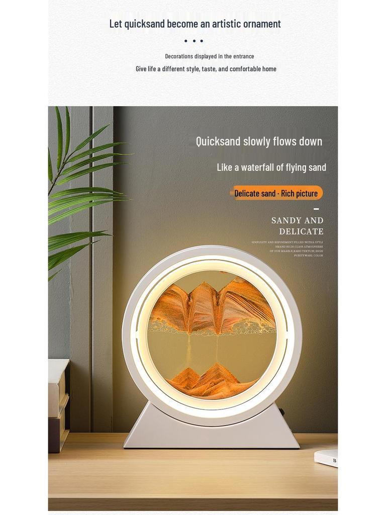 3D Quicksand Night Lamp: Creative Glass Table Light & Ornament Gift