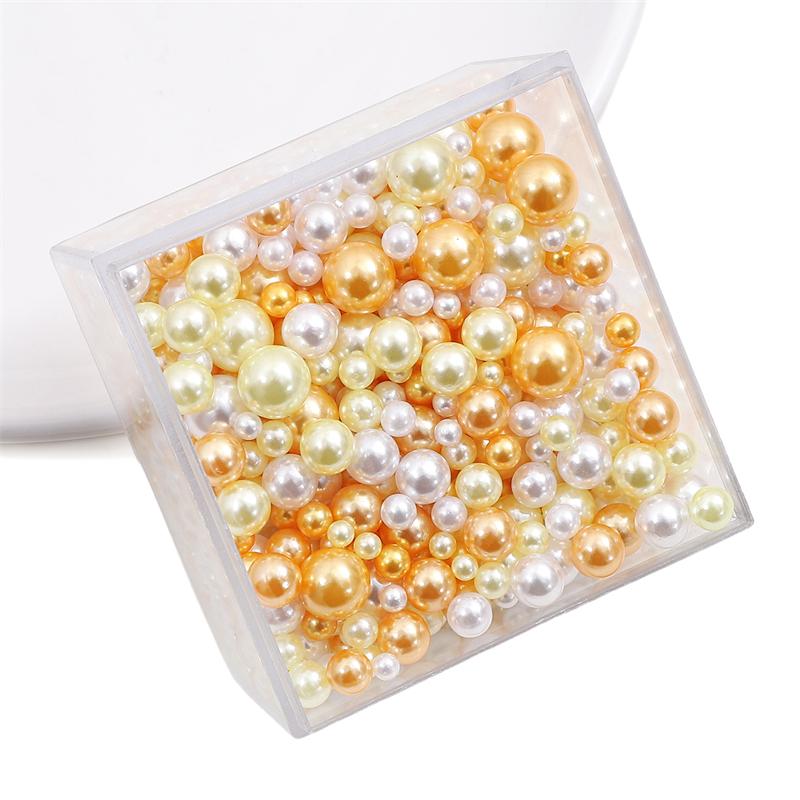 

3-8 мм 10/50 г случайные смешанные жемчужные бусины без отверстий, круглые бусины из АБС-пластика для рукоделия, изготовления ювелирных изделий 3-8mm 10g