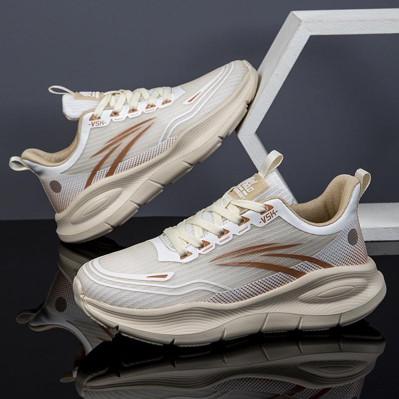 Męskie Wodoodporne Oddychające Sneakersy z Siateczki w Dużych Rozmiarach - Lekkie i Amortyzujące Wstrząsy Buty do Biegania Casual z Miękką Podeszwą.