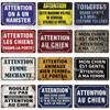 Attention Danger Words Metal Sign Vintage Plaque France Tin Sign Plate Wall Decor For Bar Club Man Cave Art Poster Custom