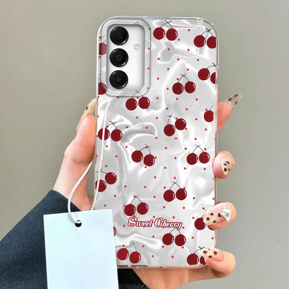 Summer Cherry Fruit Women Girls Phone Case for Samsung Galaxy A55 A56 A36 A26 A16 A53 A06 A14 A24 A34 A54 A15 A25 A35 A12 Cover