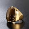 Retro Elegant Gemstone Titanium Steel Ring for Men and Women - Vintage Style Jewelry Band