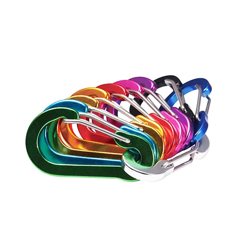 Neue Federhaken Bergsteigen Schnalle Kleine Karabiner Clips Outdoor Camping Multi Tool Angeln Klettern Zubehör Federverschluss