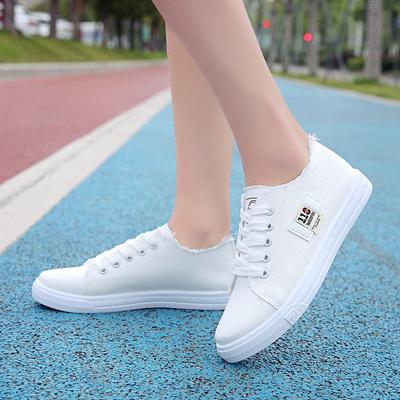 Spring Summer Women Canvas Sneaker Low Top Denim Sneakers Ladies Lace-Up Flat Canvas Board Shoes Female Sapatos Femininos
