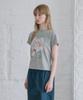 SINOON Patchwork Rabbit T-Shirt (Melange Gray)