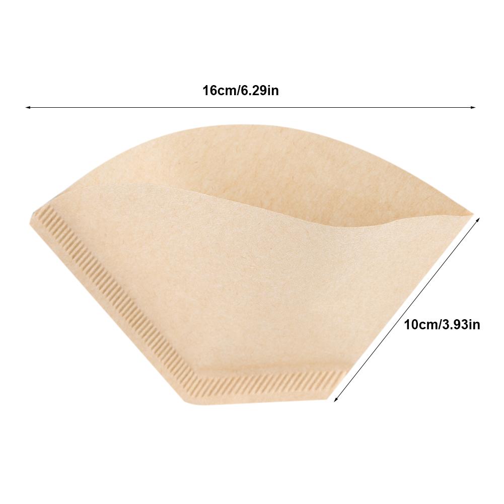40 Stück ungebleichte natürliche Kegelform Tropfkaffeebecher Filterpapiere #102