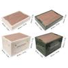 Camping Storage Box 50L Large Capacity Folding Storage Box With Wooden Lid Wheeled Design Convenient/Durable Easy To Carry
