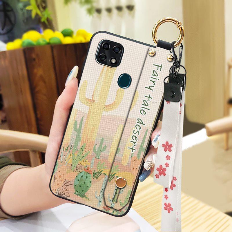Dirt-resistant Wristband Phone Case For ZTE Blade 20 Kickstand Anti-dust Waterproof Wrist Strap Ring Silicone Durable