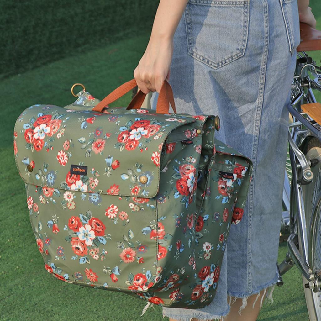 Tourbon Bicycle Pannier 24L Large Multiple Frame Perfect for and Outdoor Activities Bag, Capacity, Compartments, Bag, Water-Repellent, Large, Durable,