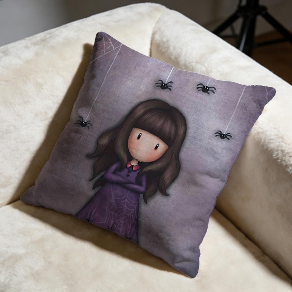 Fashion SSantoro Gorjussed Cushion Cover Soft Decorative Pillow Case Suitable for Bedroom Sofa Car Travel Use