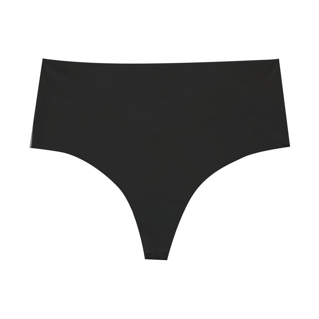 Seamless Breathable Mid Waist Ice Silk Thong Panties for Women Lightweight Soft Fabric Underwear