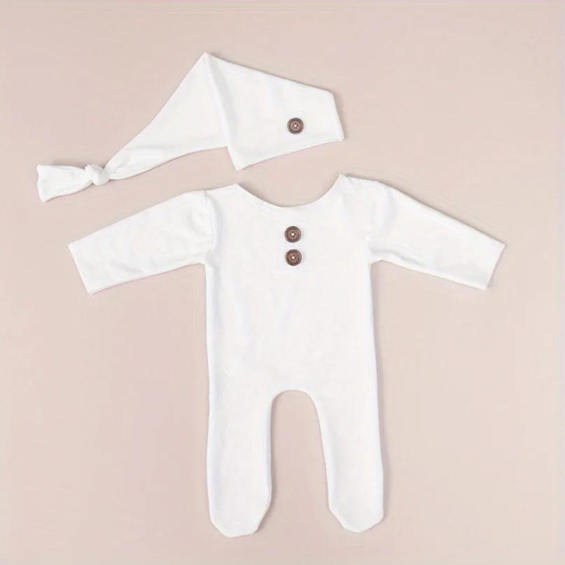 

Белый Рождественский Детский Боди Наряд Одежда для Новорожденных для Фотосессии Комбинезон Шапка Праздничная Рождественская Одежда для Детской Фотографии Other белый