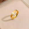 Gold-Plated Titanium Steel Ring: High-Color Retention, Smooth Surface, Fashionable Band for Men and Women
