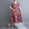 DIMANAF New 2026 Women Plus Size Summer Beach Long Dress Sundress Loose Casual Maxi Elegant Lady Print Dress