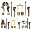 Pharao Hut Cosplay Kopfschmuck Zepter Kopfbedeckung für Mädchen Halloween Haarreif Cosplay Ägyptische Schlange Haarreif