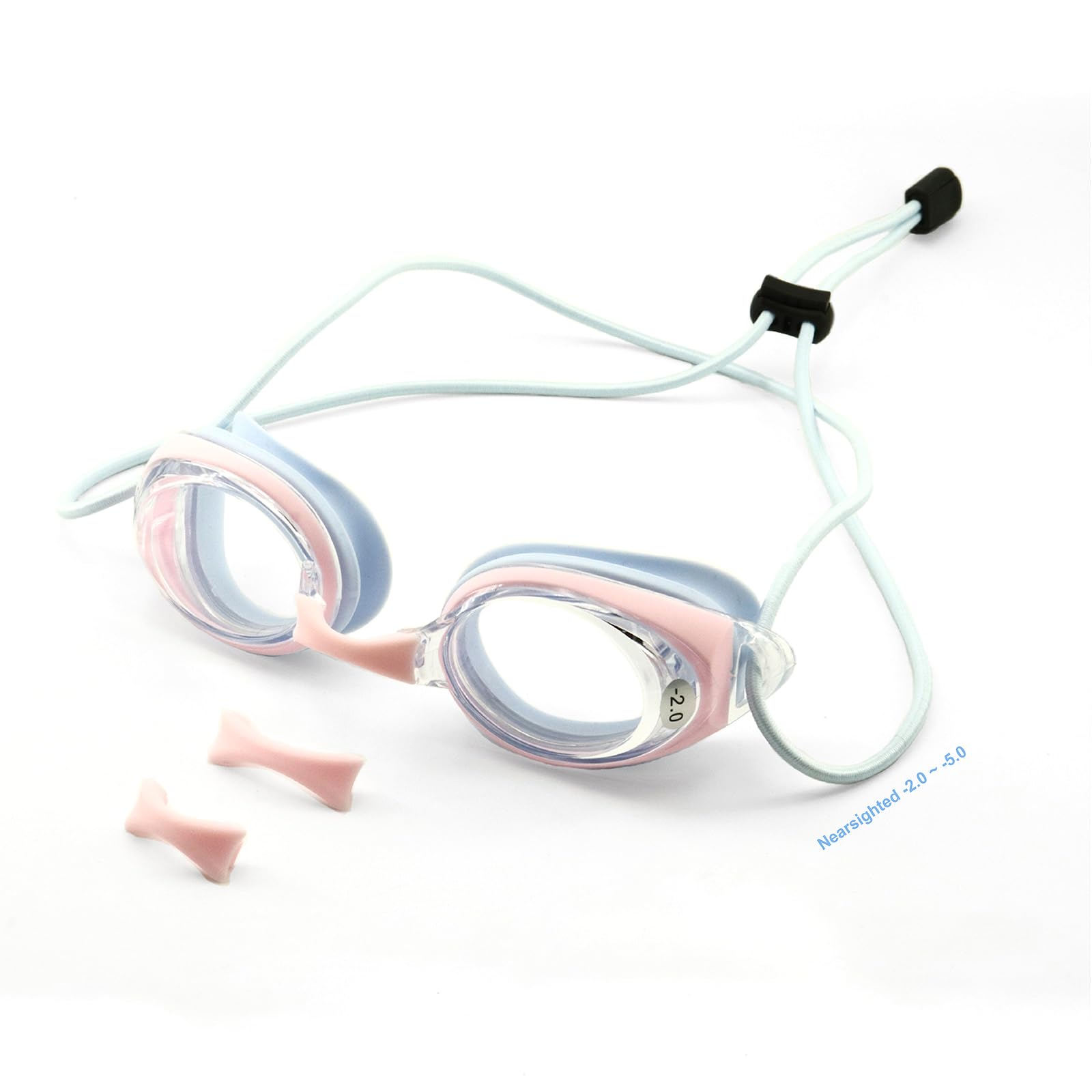 

ESAVIA Swimming Prescription Lenses for Kids and Suitable for UV Antibacterial Case Unisex Goggles, Adults, Myopia, Anti-Fog, Protection, Anti-Fog, фиолетовый