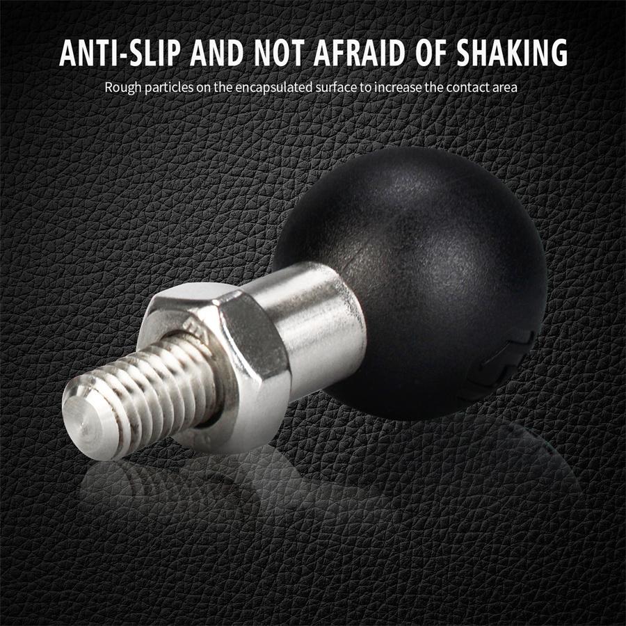 1"/25mm Ball Base M10x1.25 Male Thread Mount For Motorcycle Handlebar Adapter