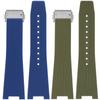 Classic High Qualiy Rubber Watchband For Bell & Ross INSTRUMENTS Watch Band BRX5R BR05 Sports Bracelet BR Notched 12mm Silicone Strap