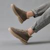Men’s Black Boots Hiking Shoes Casual Sport Shoes Outdoor Khaki High Top Walking Shoes Plus Size