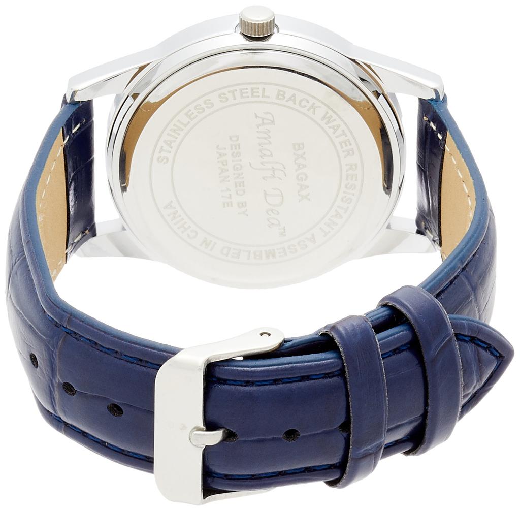 [Arias] Analogue Wristwatch, Leather Band, Waterproof, Men's, White, A33M27