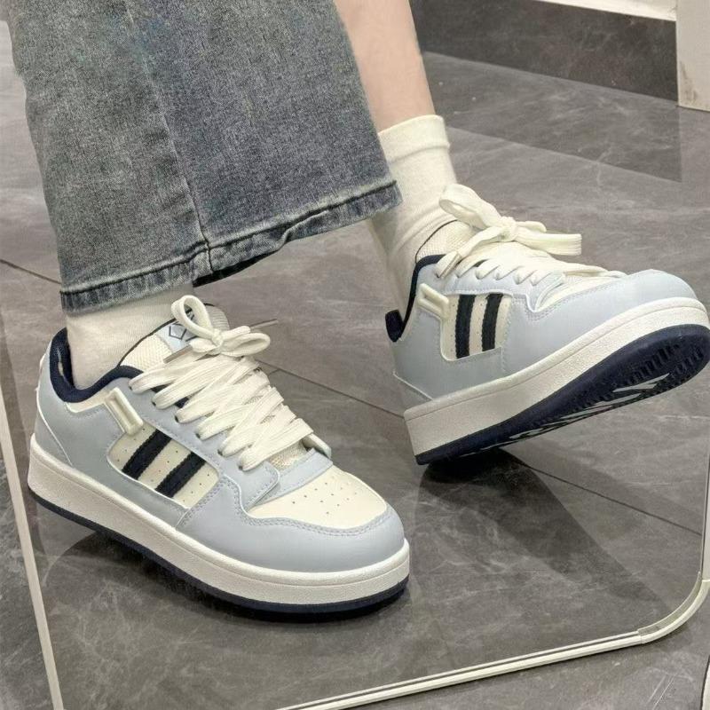 

thick-soled blue color-matching bread shoes women s trendy autumn new versatile casual sports board shoes women 40 светло-синий