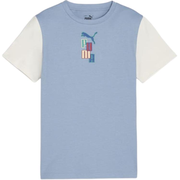 PUMA READY SET BETTER T Shirt Zen Blue Kids 679269-20 128