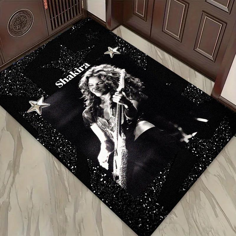 Tappeto Tappeto Poster Shakira per Soggiorno Camera da Letto Casa Decorazione Divano, Tappetino Antiscivolo per Giochi Bambini