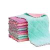 Double-Sided Coral Fleece Cleaning Cloth: Thick, Absorbent Kitchen Scouring Pad