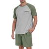 Herren Freizeit Farbpassendes Kurzarm-Shorts-Set