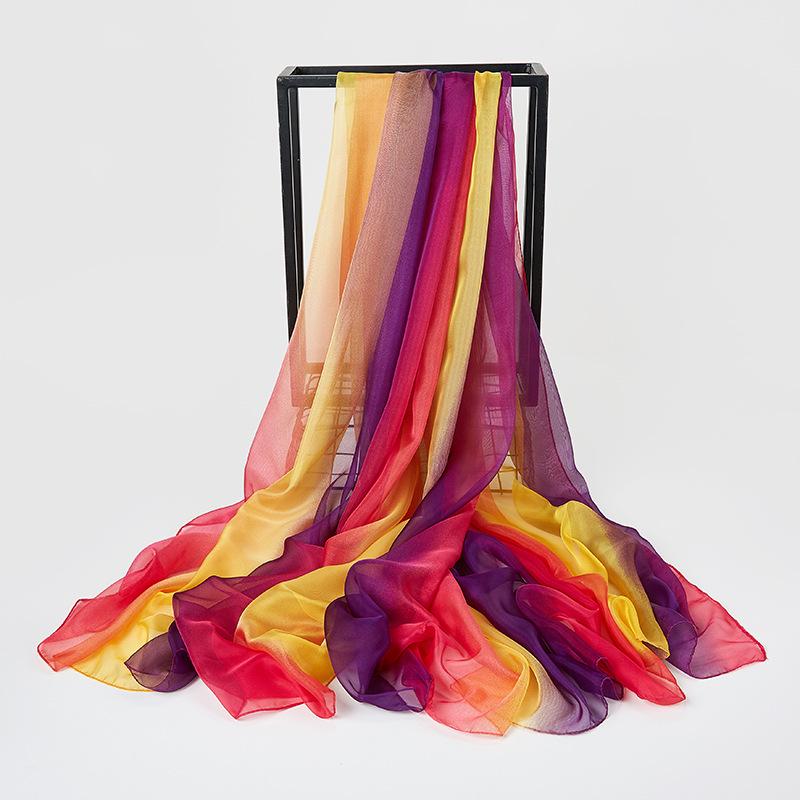 All-Season Oversized Chiffon Scarf for Women - Sun Protection & Versatile Wear