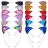 Glitter Headbands with Sequin Cat Ears for Girls and Women Cute Hair Accessories for Daily Wear and Party Decoration