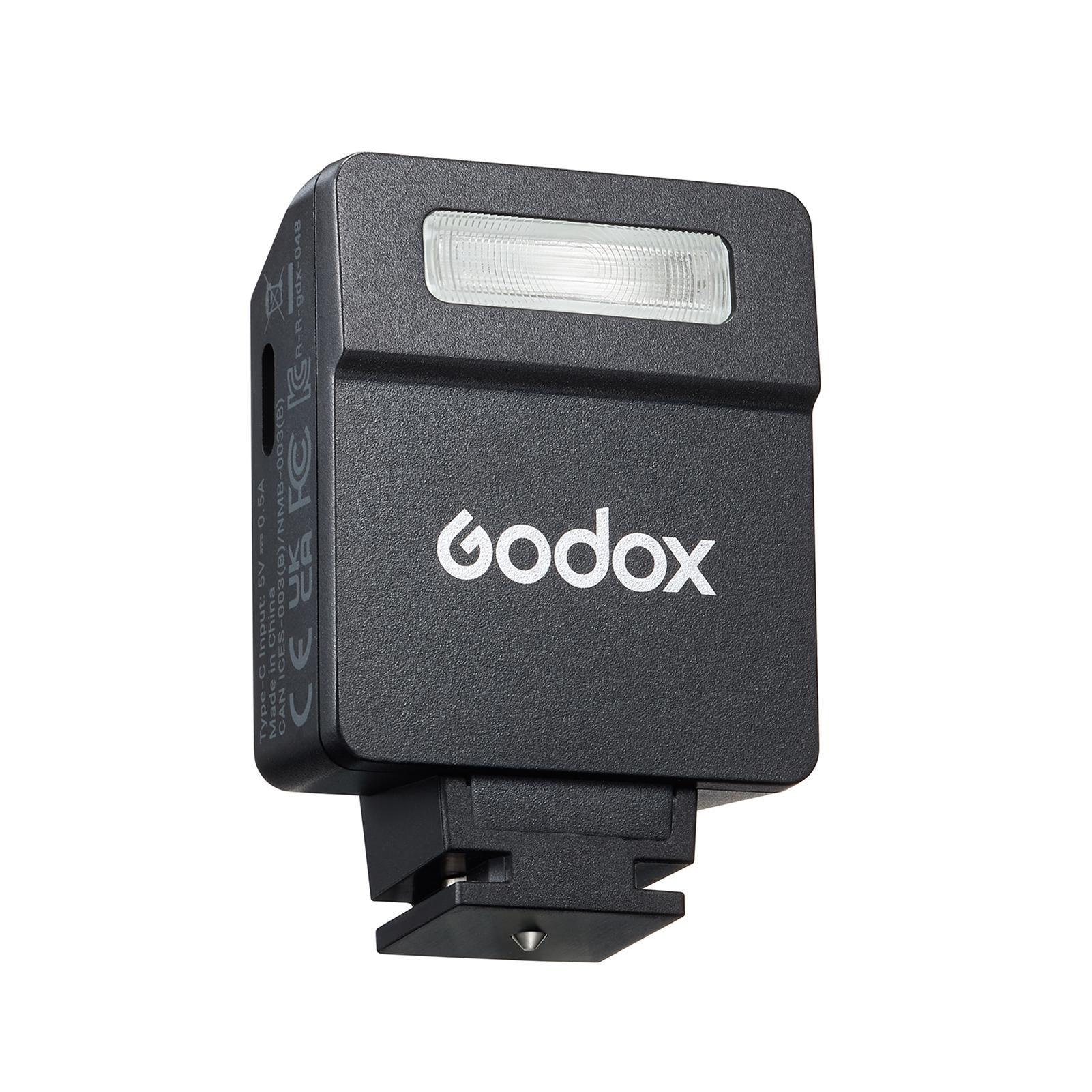 

Вспышка Godox iM22 Mini Camera Flash Накамерная вспышка Speedlite 5 уровней мощности Время перезарядки 3 с 440 Полная чёрный