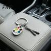 Keychain For Painters 2PCS Palette with Metal Chain Buckle Keyring Easy Carry Durable Alloy Art Lover Gift Artistic Shape Key Holder for Lovers