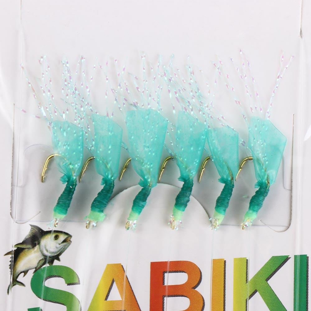 Golden Hooks Fishing String Hooks Green Rubber Sabiki Lure Sabiki Rigs Pesca Tackle
