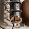 Minimalist Shaver Stand Wall Mounted Toothbrush Holder, Stainless Steel And Wood with Hollow Razor Rack Drainage Design, Suction Cup Storage