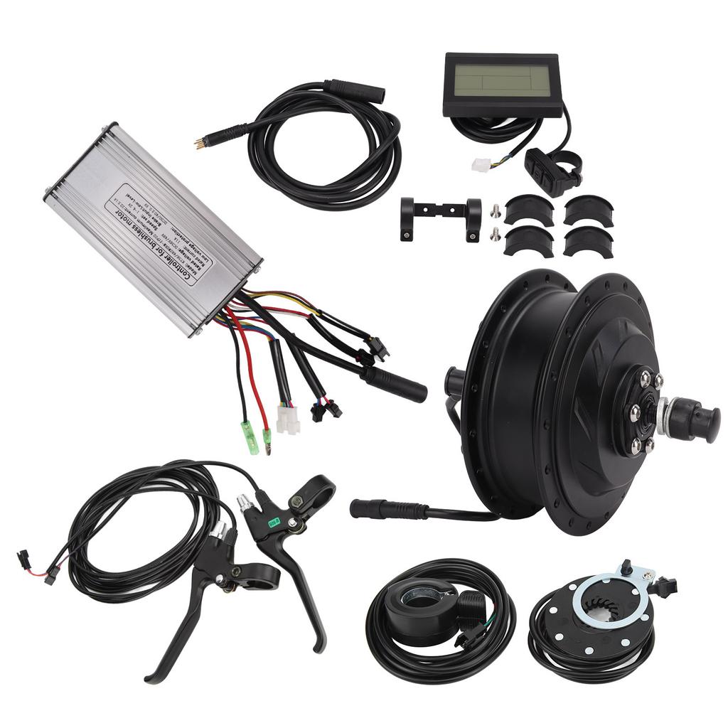 Electric Bicycle Front Wheel Conversion Kit 48V 500W Front Drive Motor LCD3 Display Power Assist Sensor Set